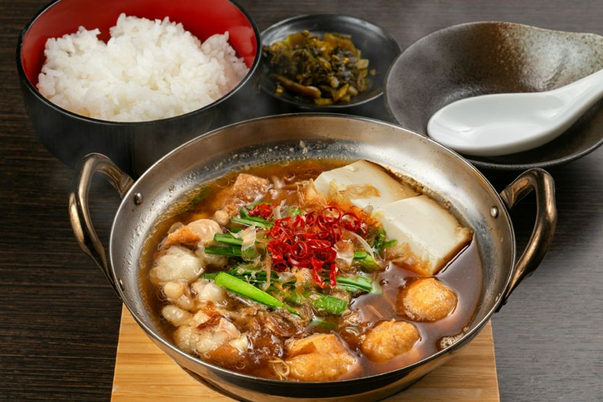 所沢しょうゆもつ鍋定食