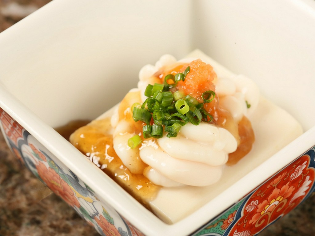 濃厚でクリーミー『スケトウダラの白子豆腐と真だちポン酢』