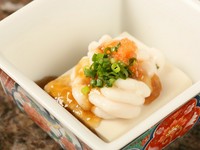 濃厚でクリーミー『スケトウダラの白子豆腐と真だちポン酢』