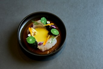 千葉銚子“牡丹海老”　バターナッツ　キャビア