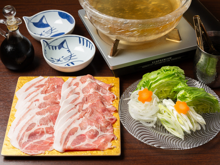 Miyaji pork shabu-shabu course