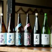 日本酒も厳選の品揃え
