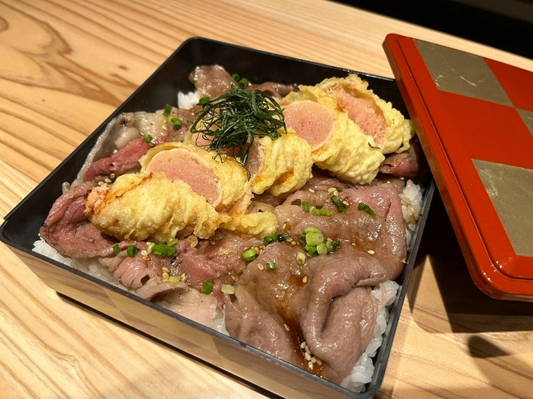 明太天和牛焼きすき重