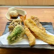 本日の天ぷら盛り合わせ5品