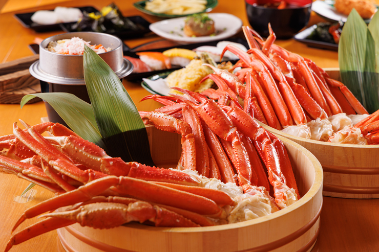 Kepiting salju All-you-can-eat (ukuran 2L atau lebih besar) selama 100 menit: 8.980 yen (9.878 yen termasuk pajak)