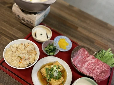 黒毛和牛の豆乳しゃぶしゃぶ御膳