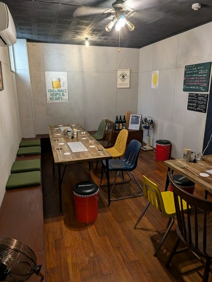 店舗奥の秘密の部屋、８名様以上から貸切可能です。最大席数15