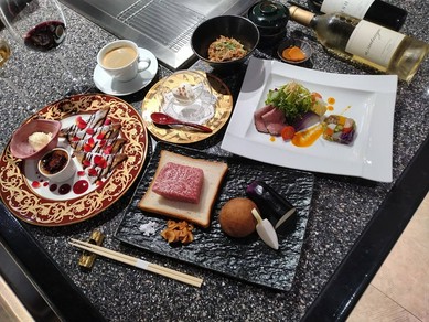王道の「宮崎牛鉄板焼ステーキ」を楽しむ『宮崎牛プレミアムコース』