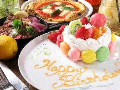 誕生日や記念日特典「メッセージ入りデザートプレート」