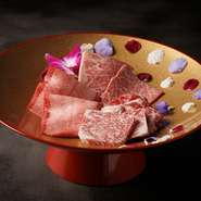 黒毛和牛4種盛り合わせ