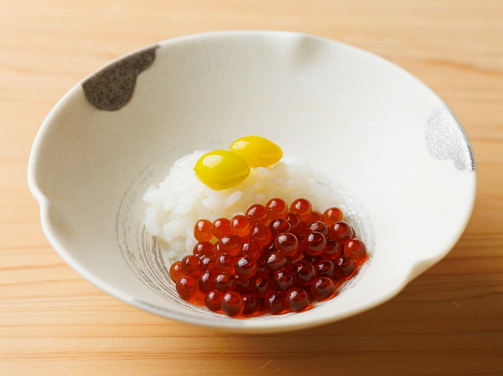 優しくお腹を温める『ひのひかり米の煮えばなと生筋子醤油漬け』