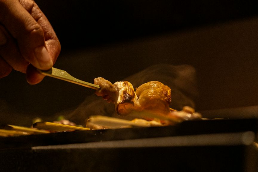 「はかた地どり」の串焼