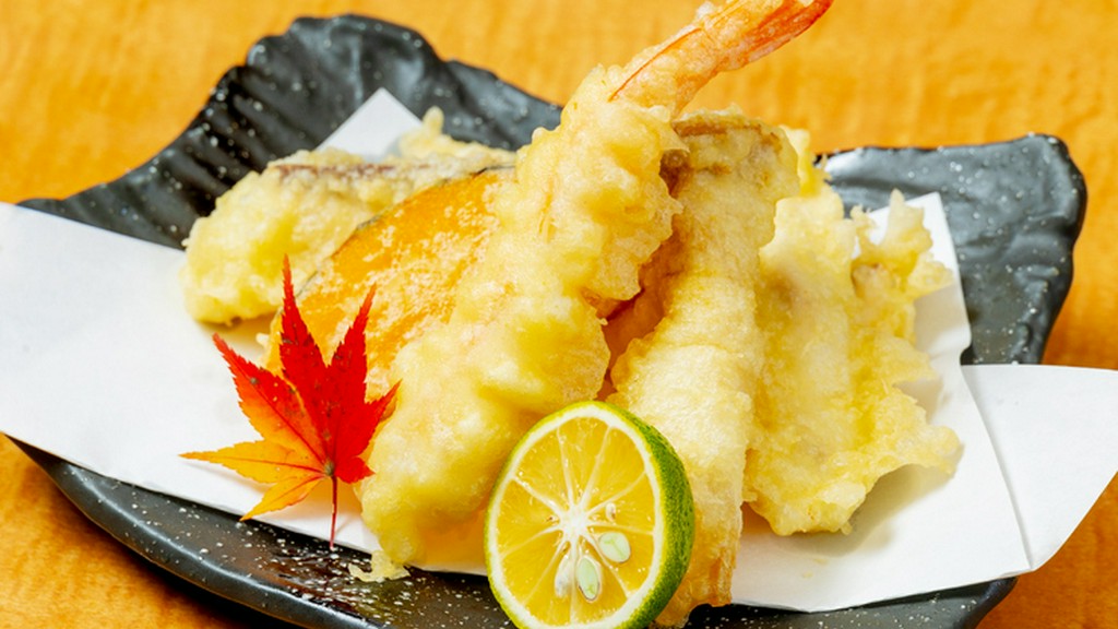 お魚と海老の天ぷら盛り合わせ