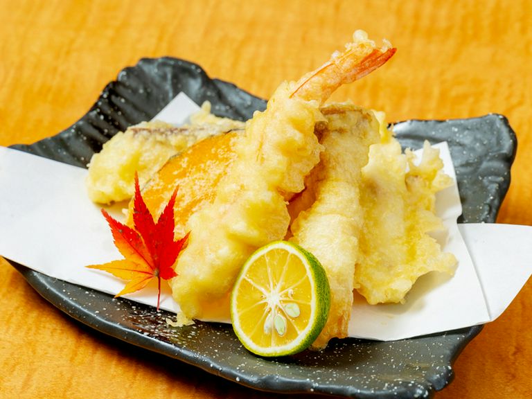 お魚と海老の天ぷら盛り合わせ