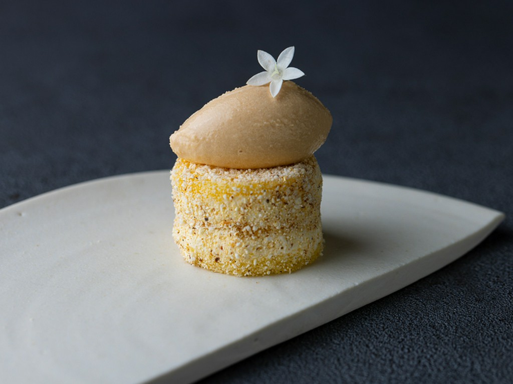 ポップコーンがショートケーキに？ 発想が楽しいデザート、『ポップコーン　葛』