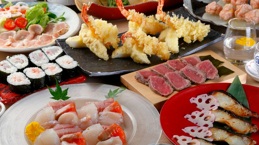 宴会コース用の飲み放題から、プレミアム日本酒の飲み放題もあり