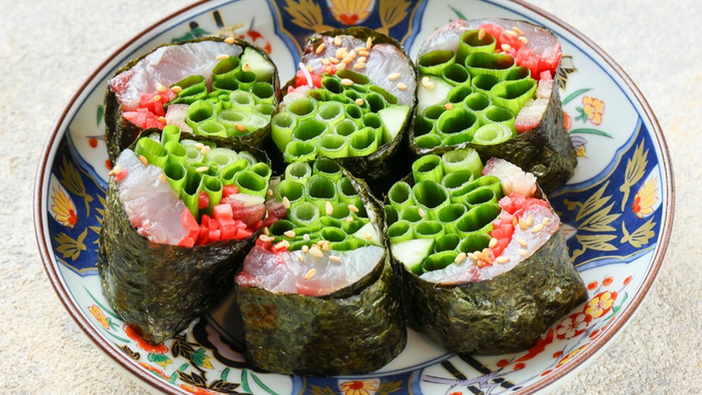 鯵の薬味あて巻き