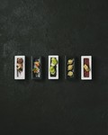 ピアノをイメージしたボックスから始まる美しい前菜『お楽しみ5種』