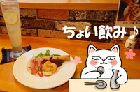 "本日のおつまみワンプレート"と1ドリンク付きの"チョイ飲みセット"です♪
お仕事帰りにふらっと1杯どうですか？