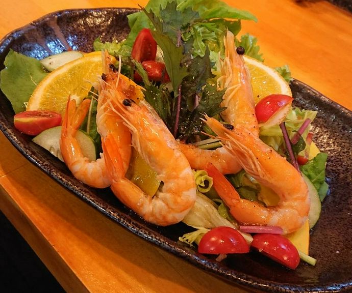 冷製フレッシュ野菜と海老のカッペリーニ