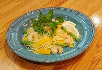 さっぱり♪ 海老塩レモンパスタ