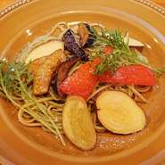 バジルでパスタ♪