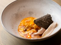 【la Brianza】のスペシャリテを彷彿させる、濃厚な卵とトリュフが香り立つ『フォアグラとトリュフの協奏』