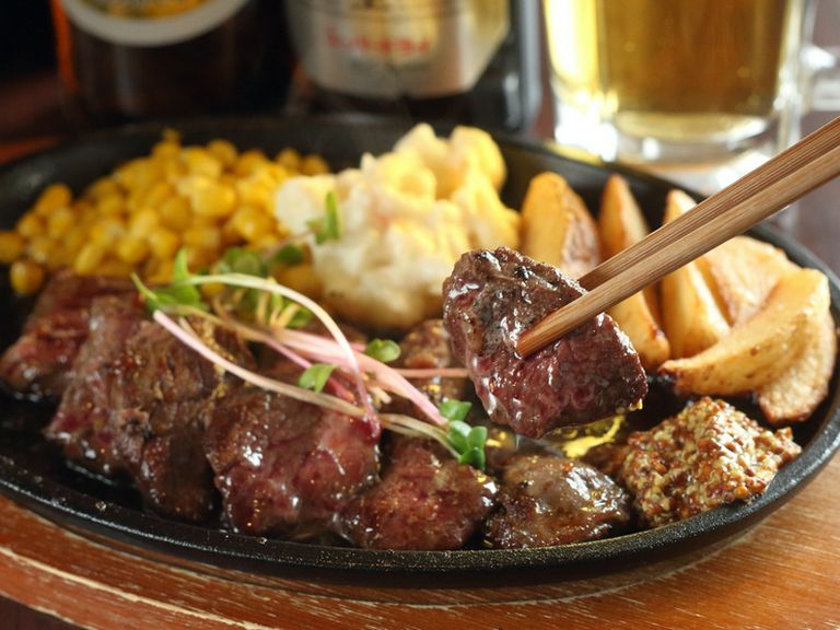 ひと味違う鉄板焼き『牛ハラミステーキ』