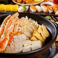 新鮮なお刺身やカニすき鍋、あさりの酒蒸しなど海鮮メニューが得におすすめ◎味もボリュームも大満足いただけること間違いなしです♪
