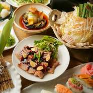 食べ放題メニュー約100種のめちゃくちゃ嬉しい人気コースです☆味もボリュームも保証付き！ お得な食べ放題にカクテル、酎ハイなど約100種の2時間飲み放題(LO100分)がついた食べ飲み放題♪