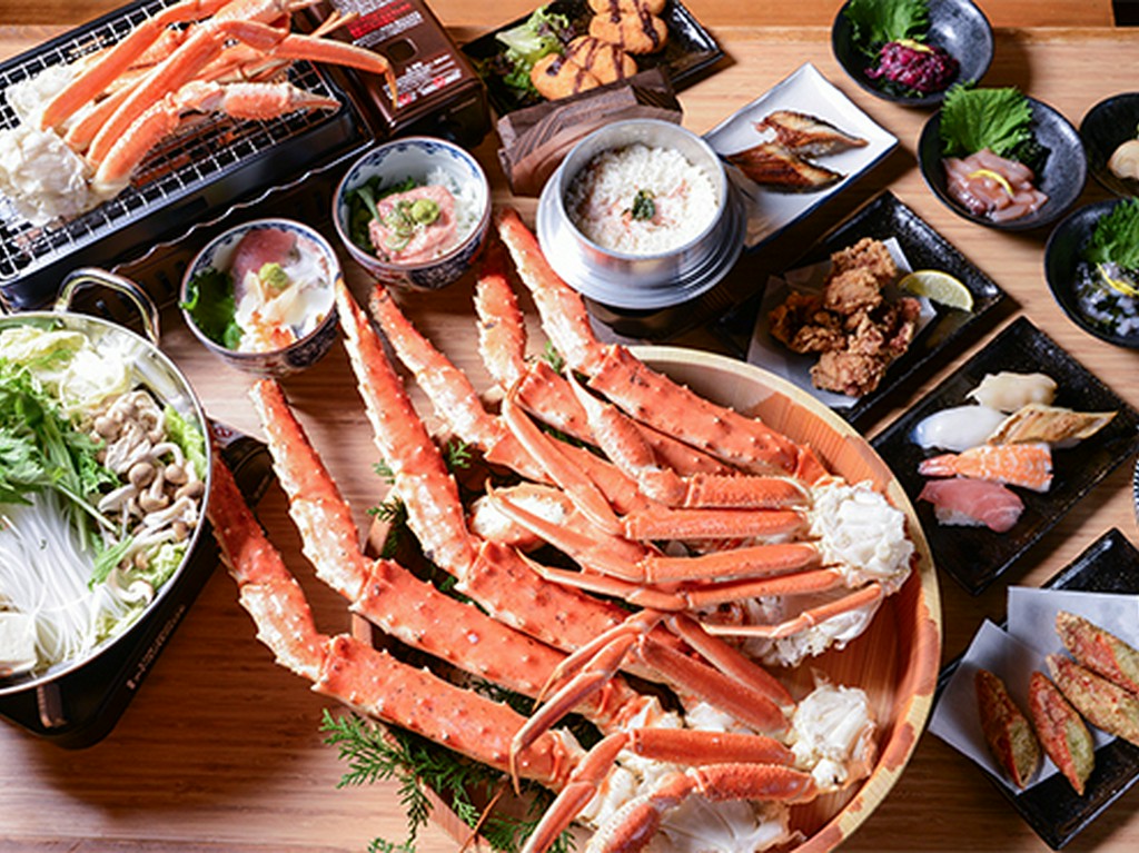 たらば蟹・本ずわい蟹・トゲズワイ蟹 食べ放題コース！！15378円(税込)