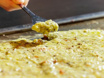 ライブ感抜群。一味違ったテイストの『もんじゃ焼き』