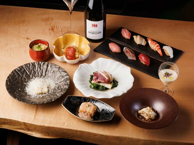 おまかせコース+アルコールペアリング6種（ファーストドリンク付き）