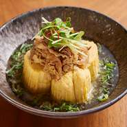 月のね ドーンと肉乗せだし巻き