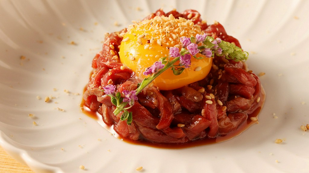 鮮度抜群の肉を特製ダレといただく『和牛ユッケ　タレ』