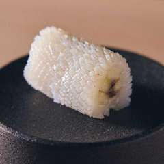 『スミイカと加賀太きゅうり、黒ニンニク』