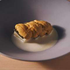 『ホワイトアスパラと生ウニ』