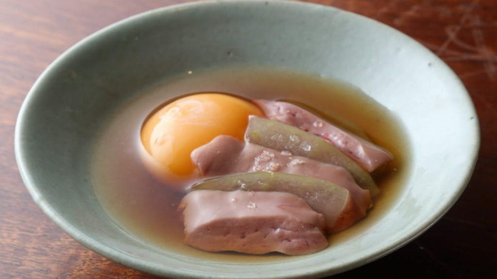 濃厚さと繊細さが口の中で交差する、温かな『肝さし』