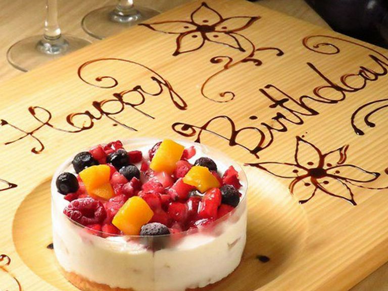 誕生日・記念日に！サプライズ付のコースあり