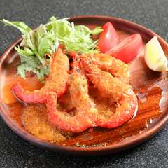 特製野菜ソースでいただく『絶品ガーリックシュリンプ』