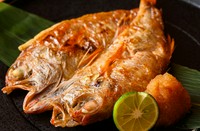 のど黒一夜干し・お造り・小鉢・ご飯・味噌汁・香の物・デザート