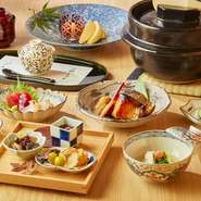 全7品／松の葉・前菜・お造り・強肴・焼物・炊き立て土鍋ご飯、みそ汁、香の物・水菓子