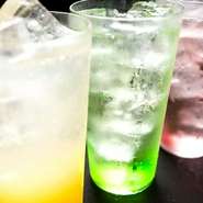 コーラ・ジンジャーエール・オレンジ・グレープフルーツ・ソーダ・ウーロン