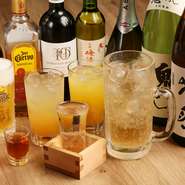 北海道限定の「北海道クラシック」を含む飲み放題。腕利きのバーテンダーから直伝された肉料理に合うお酒も魅力的です。生のハーブを使った生モヒートやこだわりのジントニックなどグレードアップも可能。