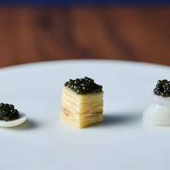 3種キャビアのプレート