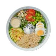 10種類の栄養価の高い食品をふんだんに使ったサラダボウル。黒すりごまを混ぜ合わせたグリークヨーグルトとオリジナルドレッシングと共にお召し上がりください。
スープセット￥1,480
スープ・ドリンクセット￥1,780