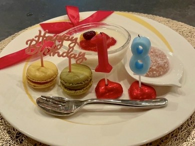 お誕生日・記念日にはデザートプレートをご用意