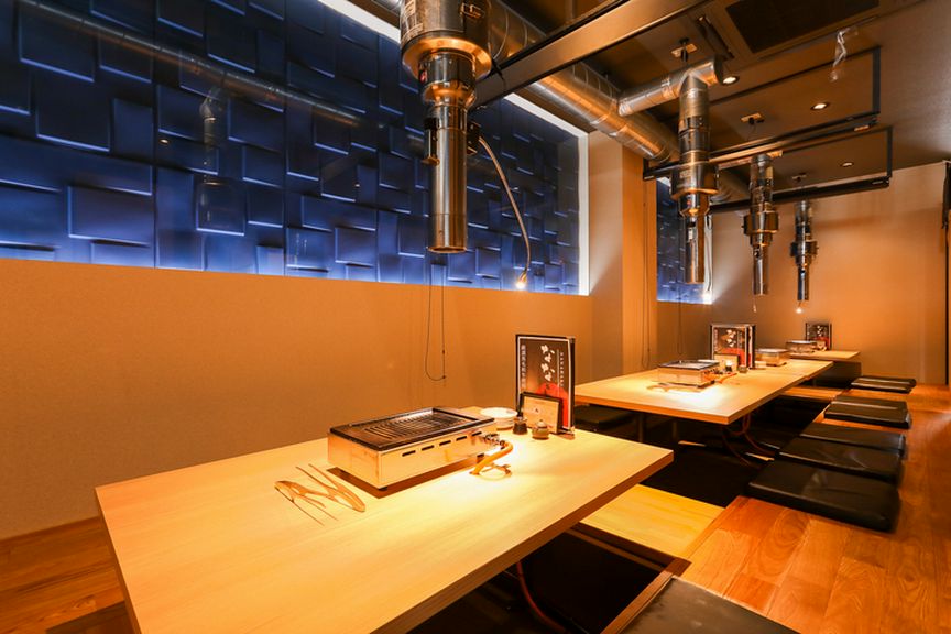 清潔感のあるくつろぎ空間。掘りごたつ席で各種宴会