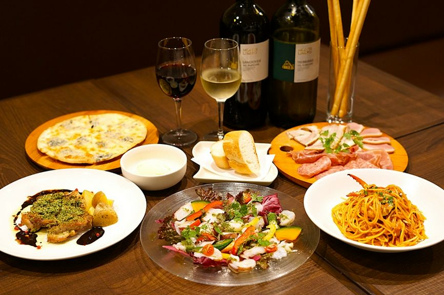 各種飲み会にオススメ★Trattoria TERUchanの人気料理の数々が一度に楽しめる料理7品のパーティープラン◎