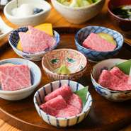 ［当店名物］6　そだち五つ星ランチ（信州和牛5種）